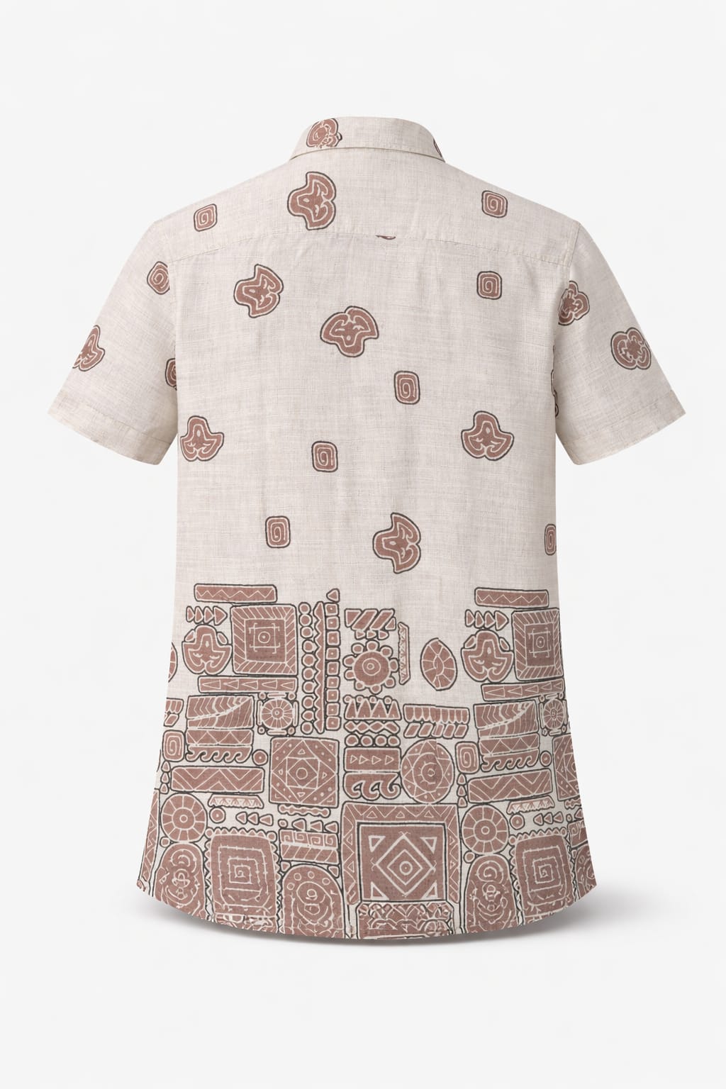 Premium Printed Cotton Shirt – Desert Clay
